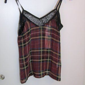 NAANAA Sheer Plaid Camisole XS